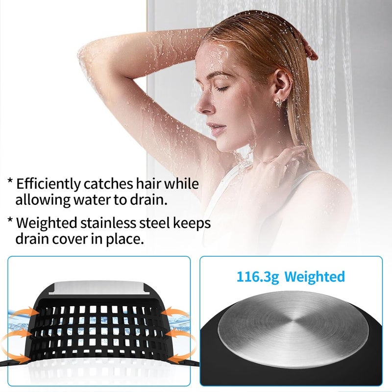 Aluvor Shower Drain Hair Catcher Bathtub Drain Cover Shower Protector for Pop-Up & Regular Drains - Image 4